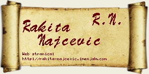 Rakita Najčević vizit kartica